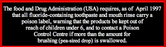 FDA toothpaste warning f